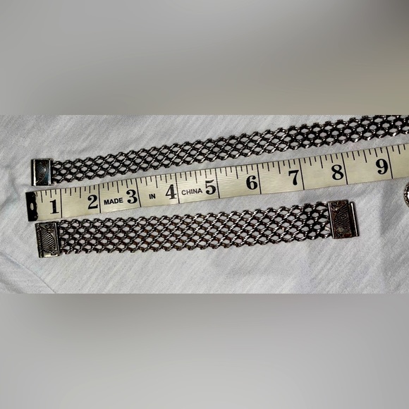 RETIRED AUTHENTIC BRIGHTON CHAIN MAIL MULTI LINK SET NECKLACE, BRACELET&EARRINGS - Picture 11 of 13